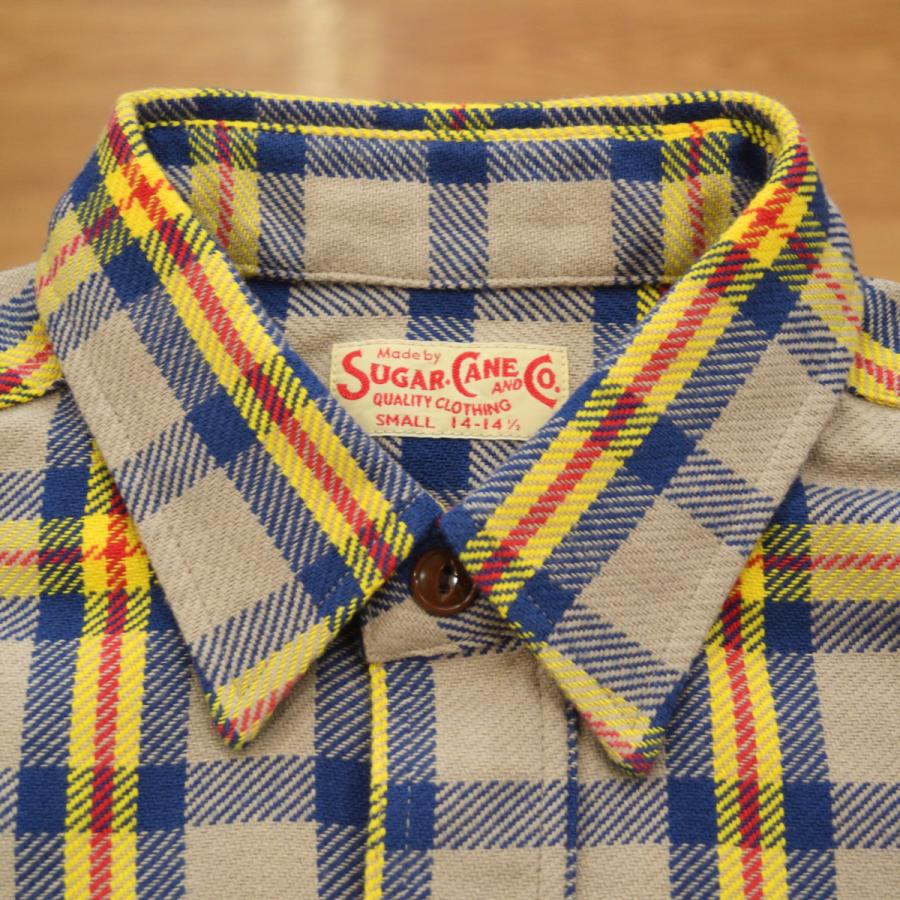 SUGAR CANE (シュガーケーン) ツイルチェック 長袖ワークシャツ