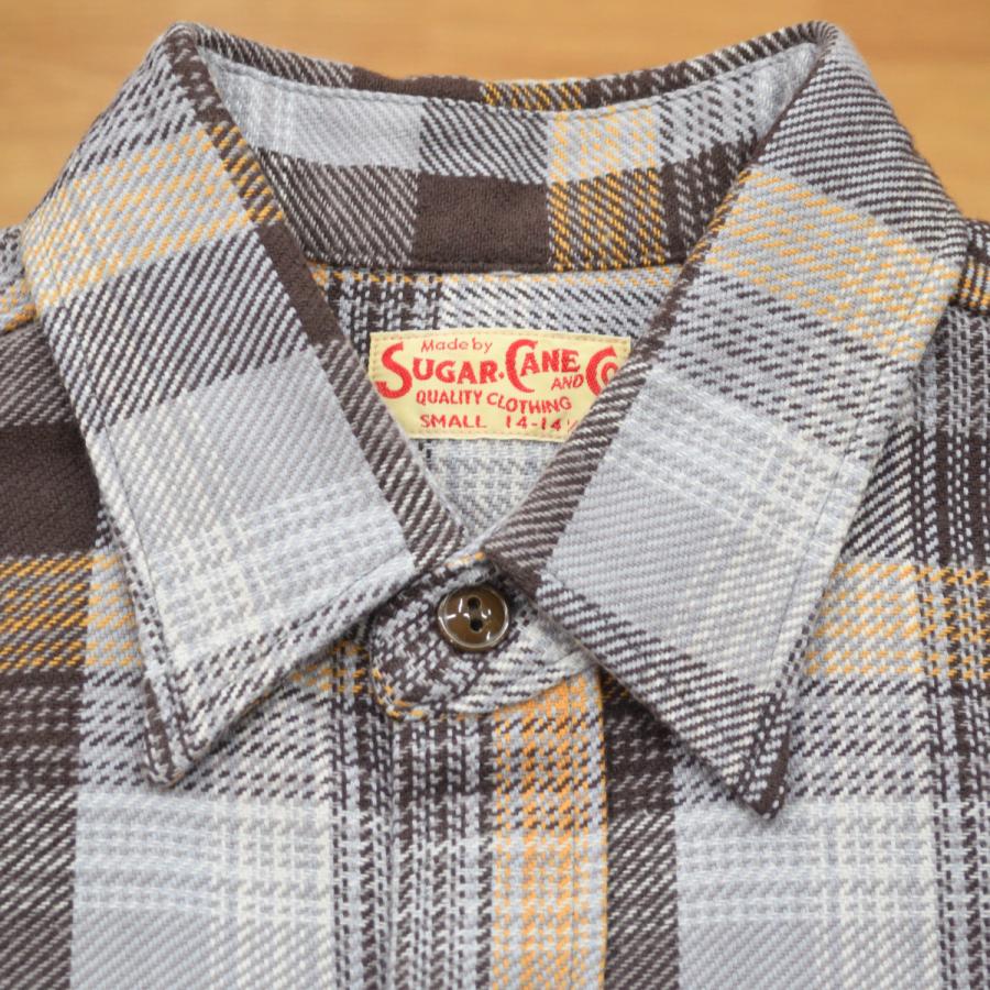 SUGAR CANE (シュガーケーン) ツイルチェック 長袖ワークシャツ