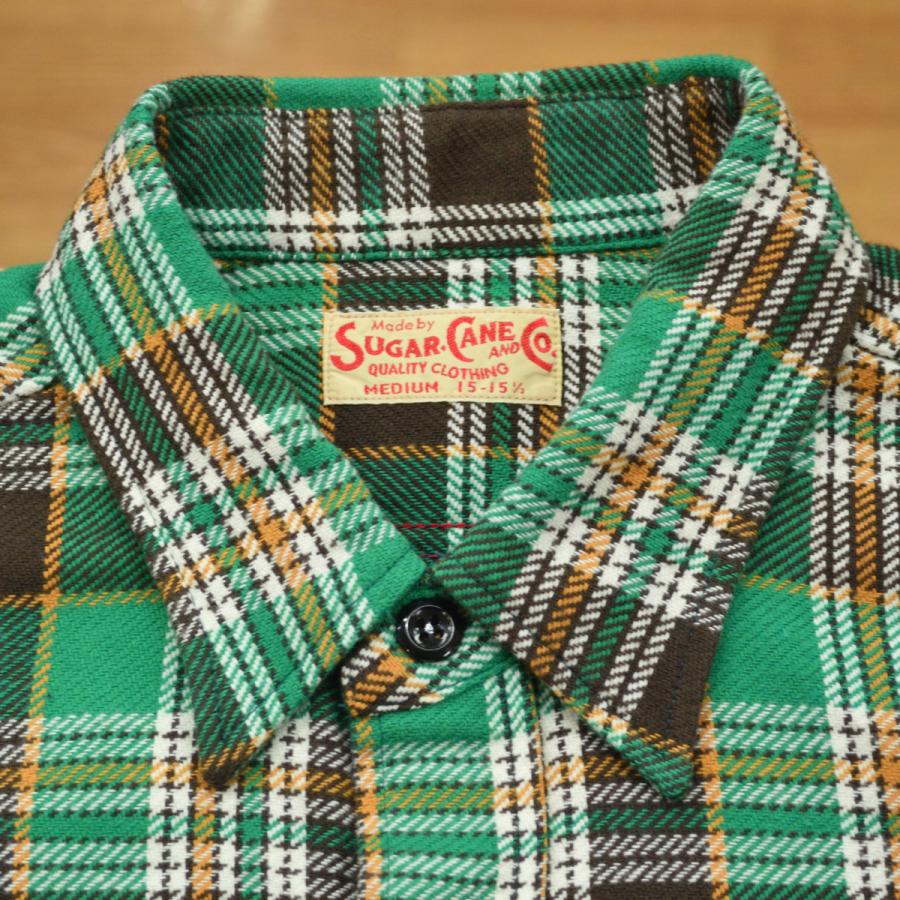 SUGAR CANE (シュガーケーン) ツイルチェック 長袖ワークシャツ
