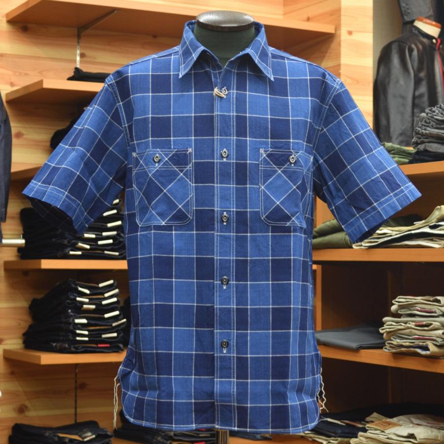 SUGAR CANE (シュガーケーン) FICTION ROMANCE 5oz. INDIGO CHECK WORK