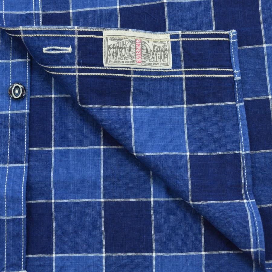SUGAR CANE (シュガーケーン) FICTION ROMANCE 5oz. INDIGO CHECK WORK