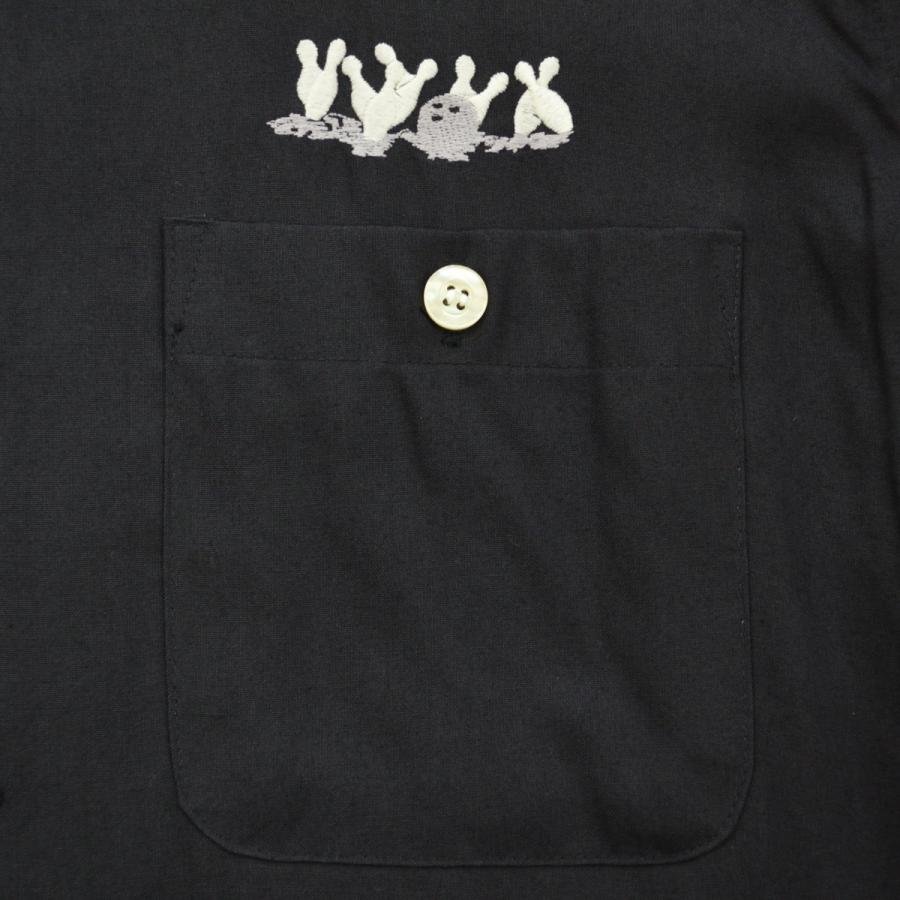 SLAP SHOT（スラップショット） ボウリングシャツ SWEET HEARTブラック