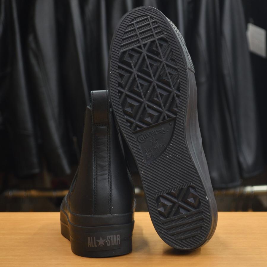 CONVERSE（コンバース） LEATHER ALL STAR LIFTED SIDEGORE HI BLACK