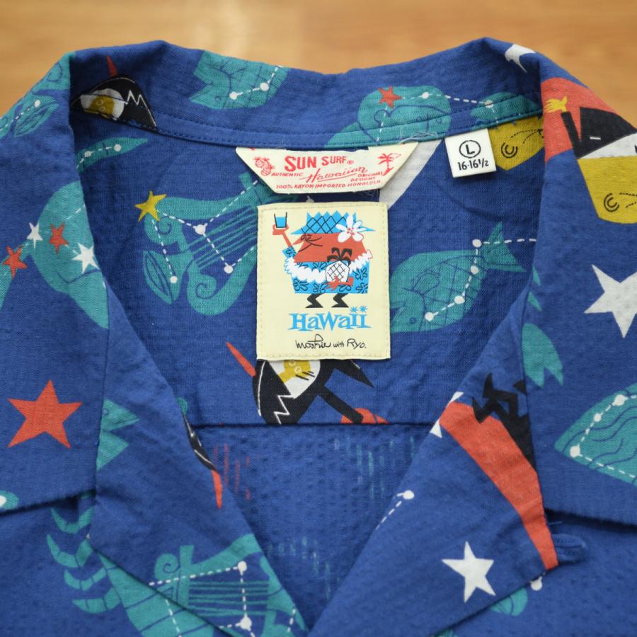 SUN SURF (サンサーフ) 2024年 COTTON SEERSUCKER OPEN SHIRT “ZODIAC
