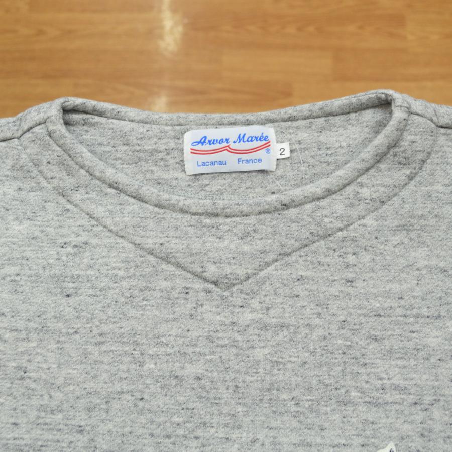 Arvor Maree（アルボーマレー） ボートネック スウェットシャツ グレー 