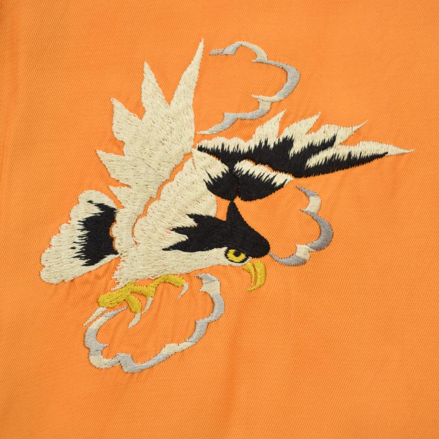 東洋テイラー　オレンジ色 ボタンシャツ 日本 鷲刺繍 TAILOR TOYO (テーラー東洋) スカボウリングシャツ EAGLE TT39301