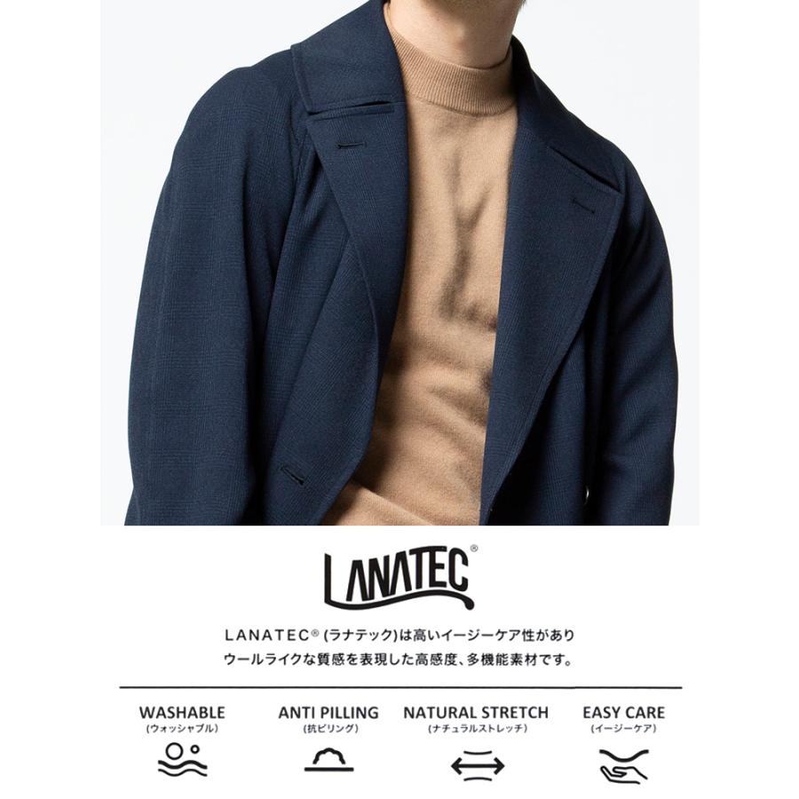 コート ストレッチ タイロッケン ラナテック チェック ウォッシャブル