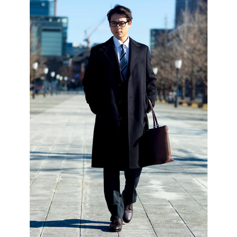 カシミヤ100% チェスターコート 無地 シングル BLACK メンズ カシミヤ100% チェスターコート 無地 シングル BLACK メンズ