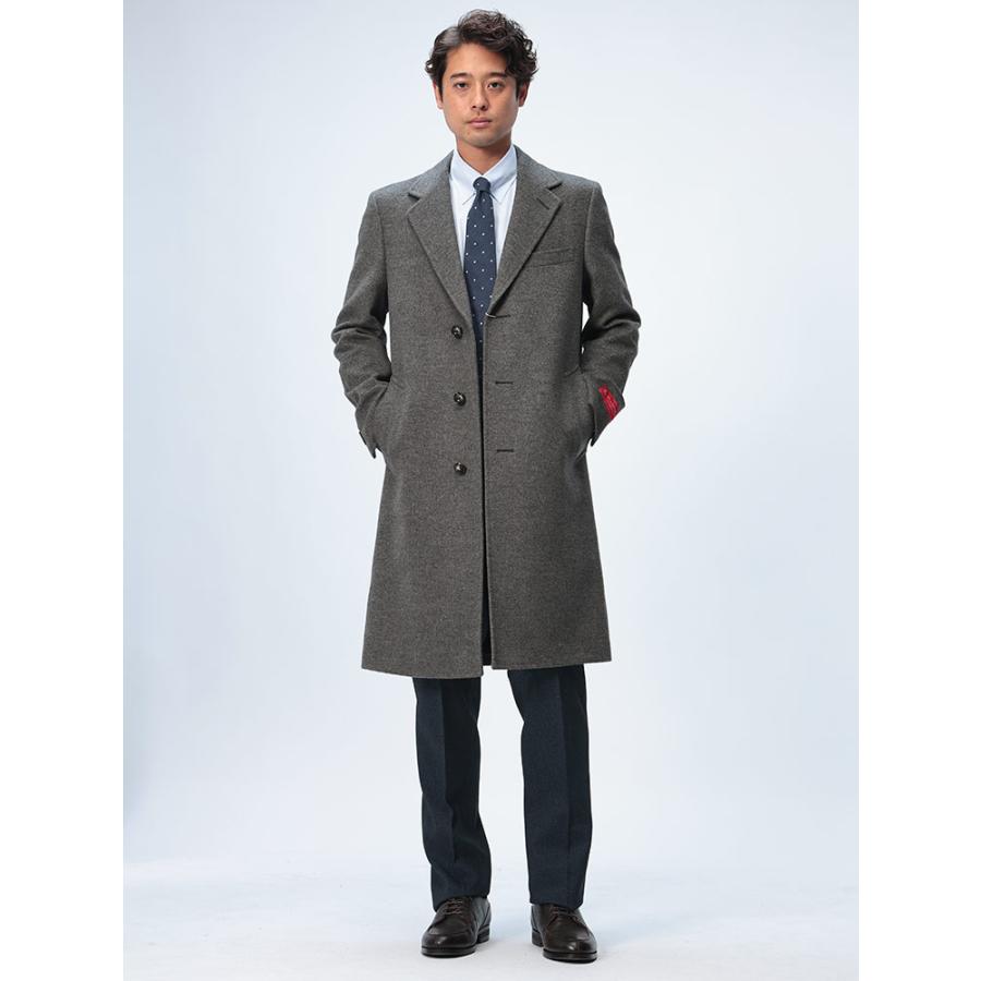 チェスターコート メンズ ビジネス 紳士 PIACENZA カシミヤ混
