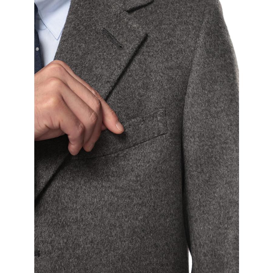 チェスターコート メンズ ビジネス 紳士 PIACENZA カシミヤ混 シングル M L LL 3L ウール カシミヤ カシミア アウター ロングコート フォーマル 羽織 秋冬の画像