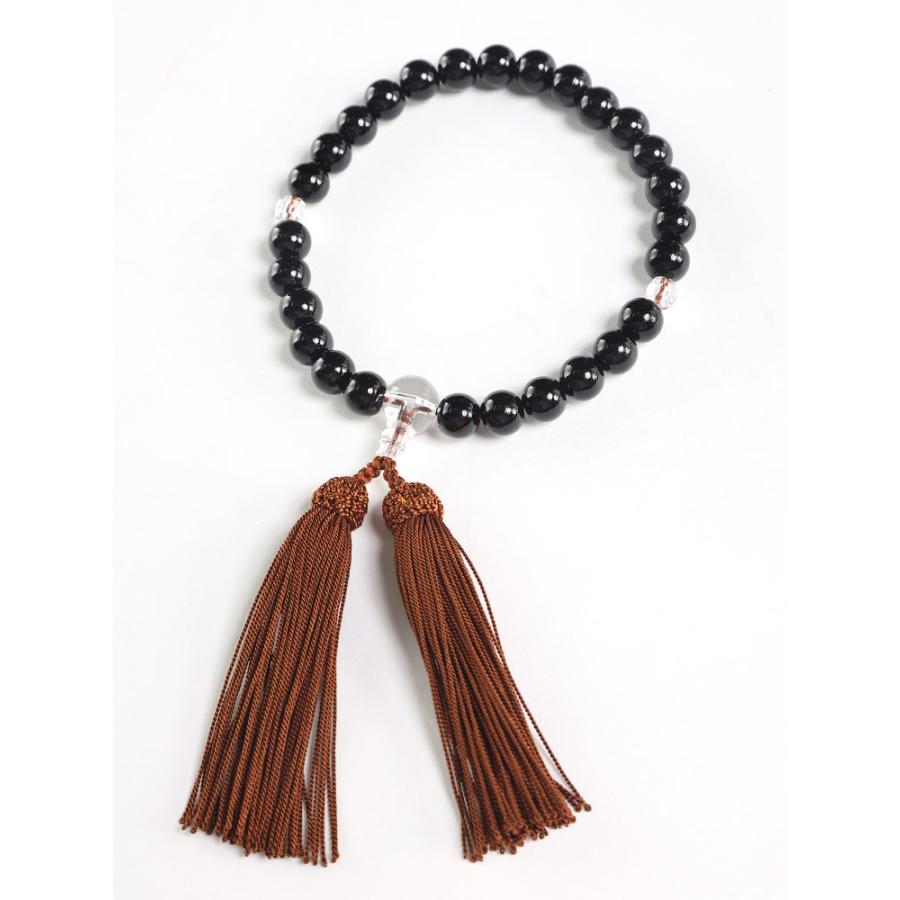 略式数珠 メンズ 数珠 御念珠 黒檀 仏壇 総裁 仏具 お葬式 お