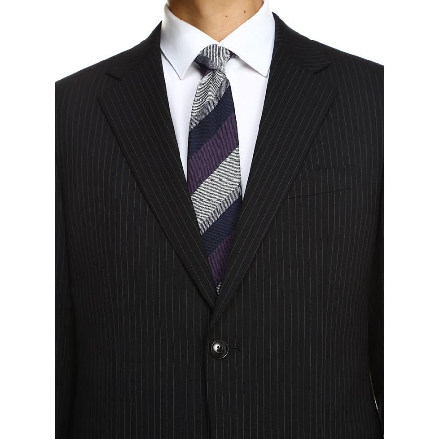 スーツ メンズ ビジネス 紳士 ウール混 ストライプ シングル 2パンツ ツーパンツ VITTORIO VENETO メンズショップサカゼン