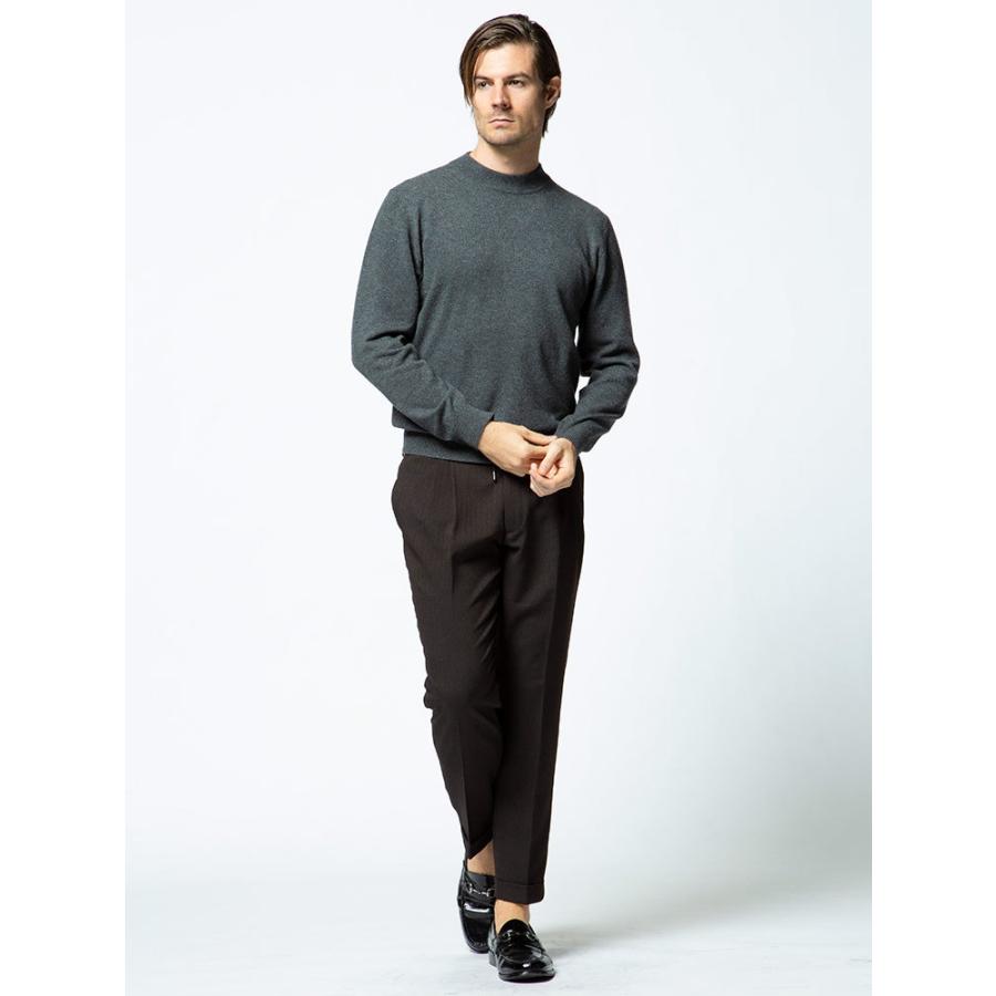 在庫処分価格 返品交換不可 カシミヤ100％ ニット 無地 モックネック