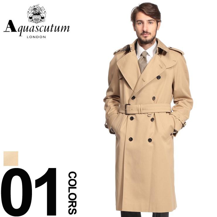 Aquascutum アクアスキュータム 襟裏チェック ウエストベルト ロング ダブルトレンチ Aqbogart8f 42 メンズショップサカゼン 通販 Yahoo ショッピング