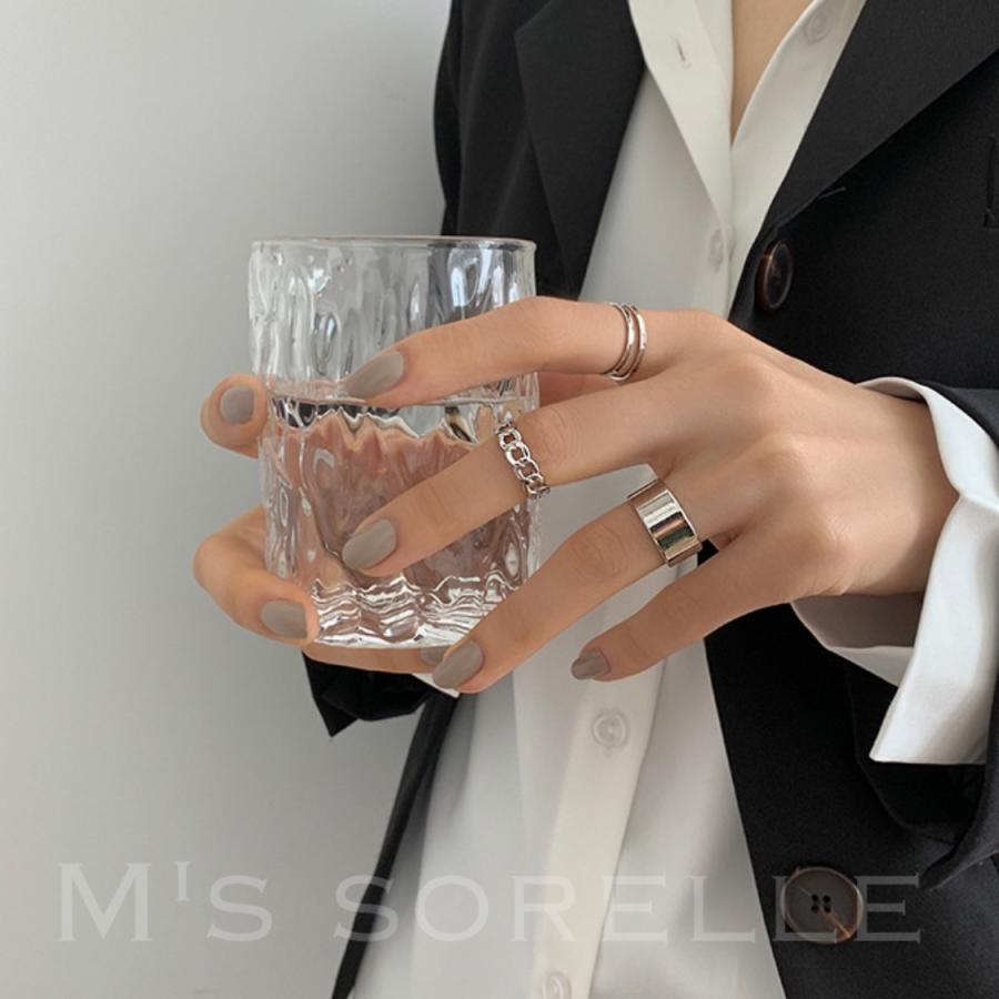 シルバーリング レディース 指輪 レディース 大きいサイズ おしゃれ シルバーリング 指輪 メンズ フリーサイズ セット リング サイズ調整 ユニセックス  男女兼用 :ms009:M's SORELLE 通販 