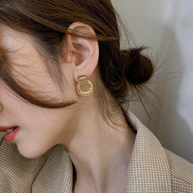 ピアス 8連 八連 クロス フープピアス ゴールド マットゴールド