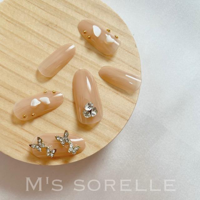 ネイルチップ ジェルネイル ネイル 蝶々 蝶パーツ シェル ストーン Msc047 M S Sorelle 通販 Yahoo ショッピング