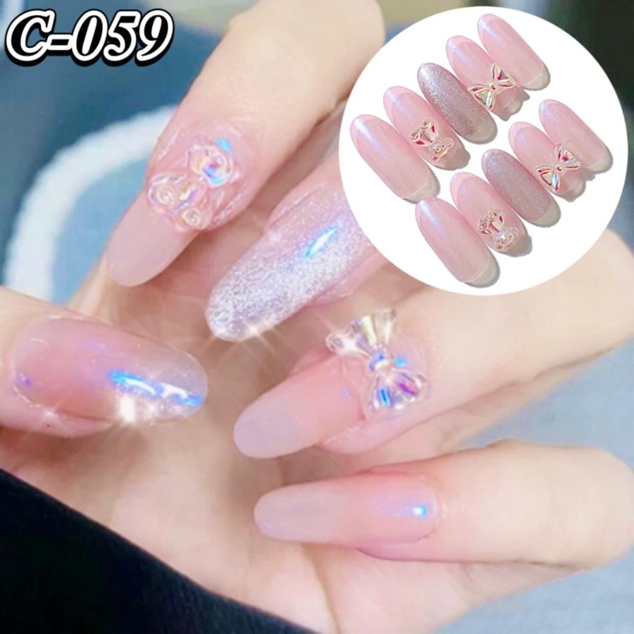 ネイルチップ ジェルネイル ネイル リボン くま クマ オーロラ Msc059 M S Sorelle 通販 Yahoo ショッピング