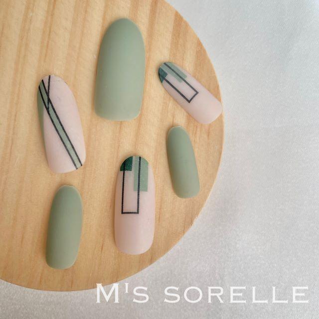 お急ぎ便B♥ ネイルチップ 量産型 現品 韓国 ちゅるん オーダー 緑ネイル 白 ネイルチップ ロング オーバル 韓国 成人式 可愛い オシャレ 緑