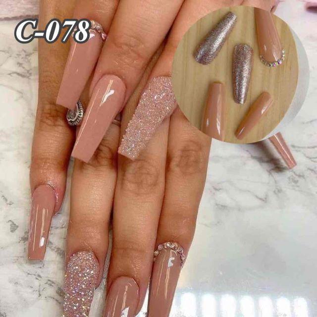 ネイルチップ ロング スクエア 韓国 ショート 成人式 ブライダル