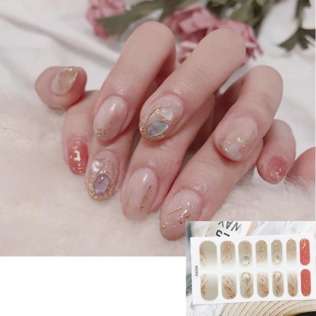 ネイルシール 硬化 不要 貼るだけ 花 シンプル ライン ラメ フレンチ