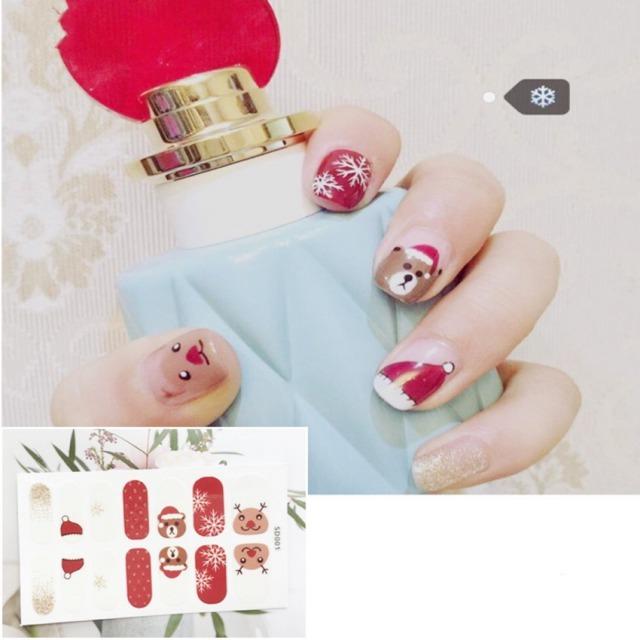 ネイルシール ジェル 硬化 不要 貼るだけ クリスマス クリスマス