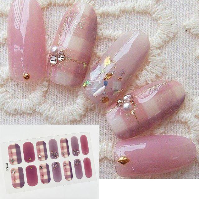 ネイルシール 硬化 不要 貼るだけ チェック ネイルシール ピンク ブラウン ヒョウ柄 豹柄 韓国 可愛い シンプル ネイルシール 手 ハンド 簡単 Mss043 044 M S Sorelle 通販 Yahoo ショッピング