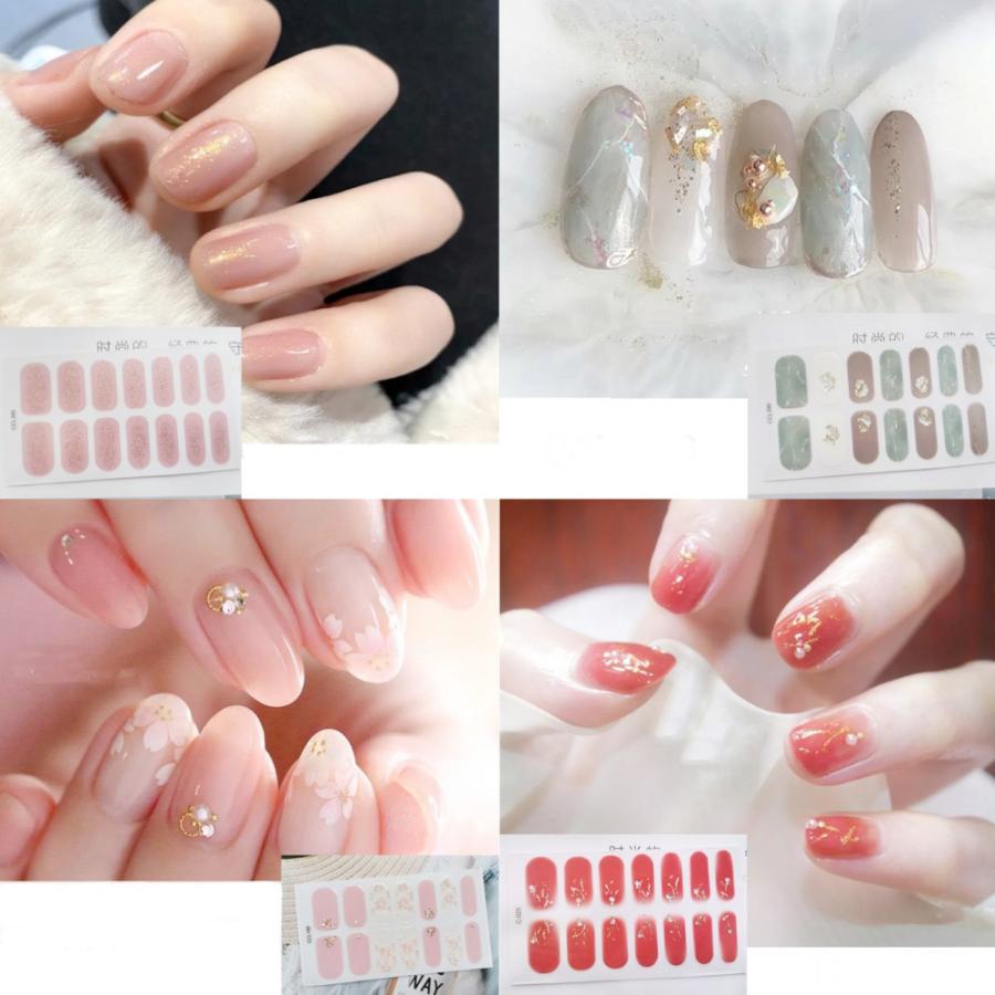 ネイルシール 和柄 貼るだけ ネイルシール 花 和柄 フラワー シンプル 無地 キラキラ 結婚式 硬化不要 単色 ピンク ベージュ 赤 ヌーディーカラー Mss047 050 M S Sorelle 通販 Yahoo ショッピング