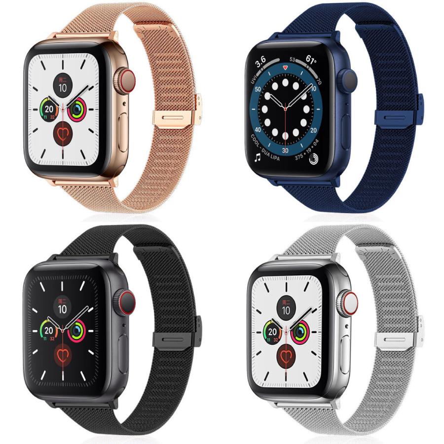 アップルウォッチ apple watch バンド ベルト ミラネーゼ 高級 ステンレス Serise7 Serise6 SeriseSE 各種 対応｜m-stert｜05