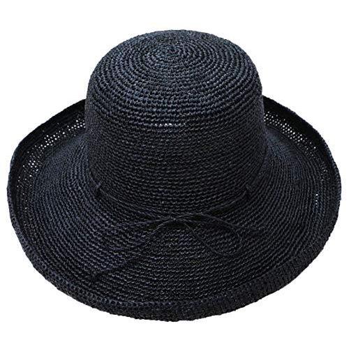 予約販売品 Rachel レイチェル 天然ラフィア セーラーハット 麦わら帽子 レディース つば広 Uvケア 小顔効果 折り畳み サイズ調整 軽量 ブラック 現金特価 Www Aqtsolutions Com