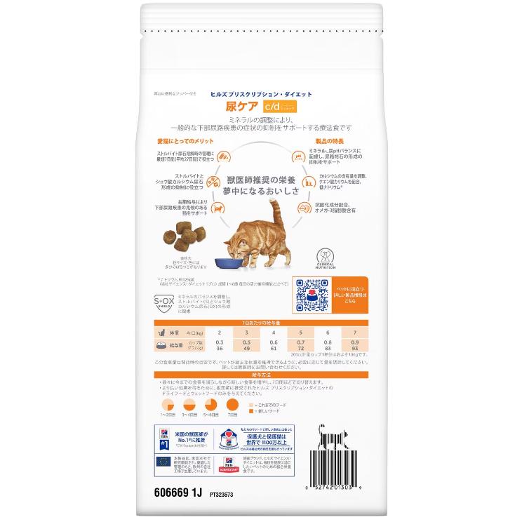 Hills c/d 尿ケア 4kg ヒルズ 猫 フード c/d マルチケア プリスクリプション