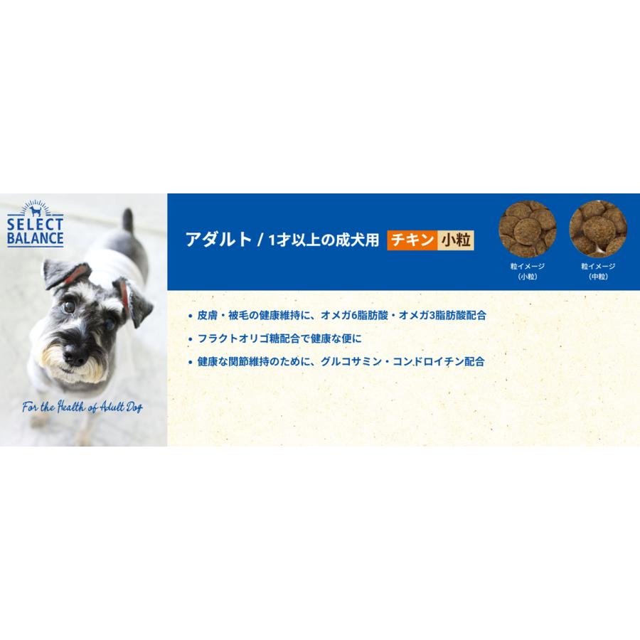 セレクトバランス アダルト 成犬用 チキン 中粒　3kg×2個 SELECT BALANCE セレクトバランス アダルト チキン 1才以上の成犬用 中
