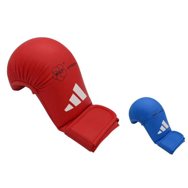 adidas 拳サポーター　L 親指無し　赤青 adidas WKF公認 拳サポーター 親指なし NEW //アディダス 拳サポ 防具