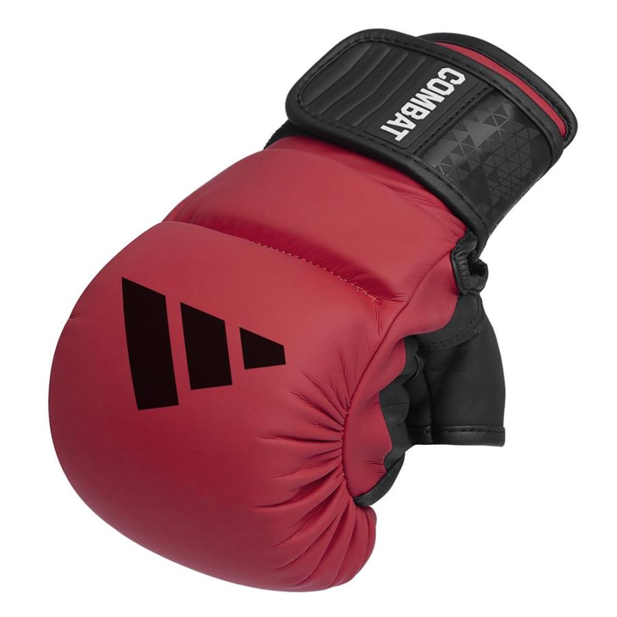 ISAMI 空手 格闘技 キック オープンフィンガーグローブ 黒赤 サイズF