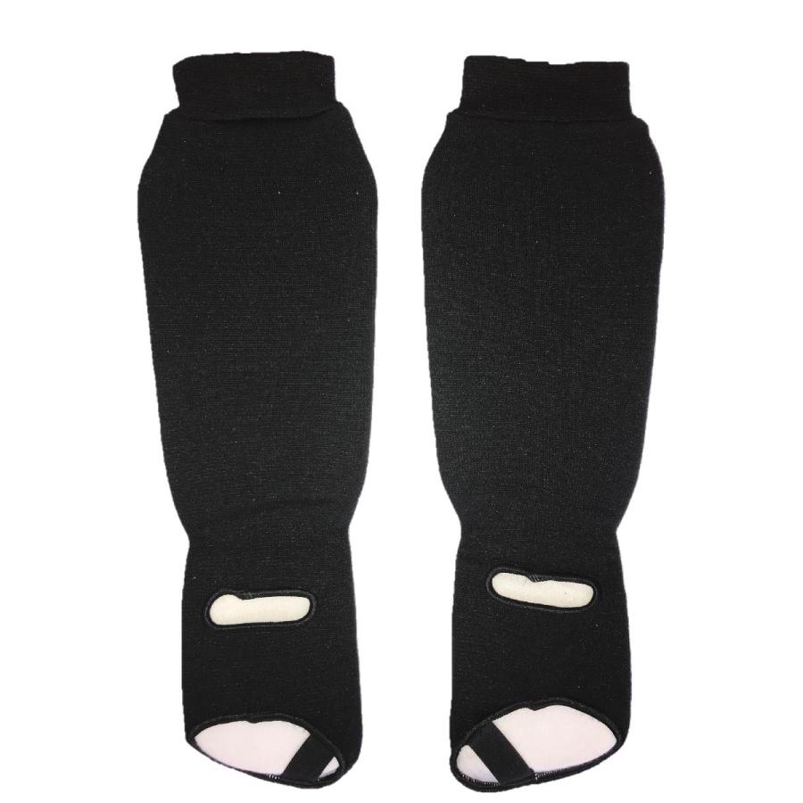 M-WORLD レッグサポーター newタイプ ブラック //空手 足サポーター 脛