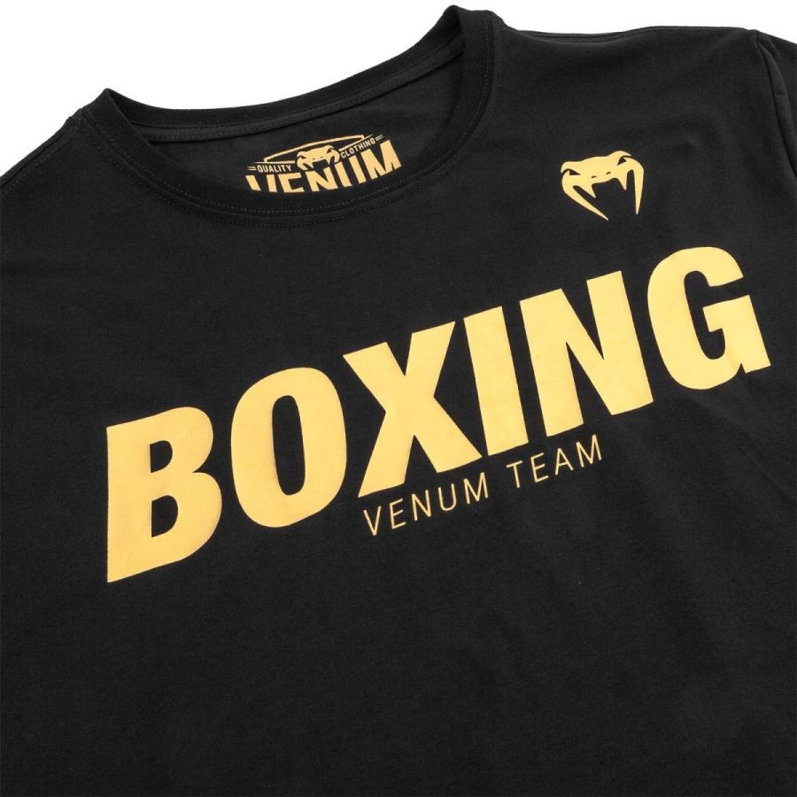 VENUM Tシャツ BOXING VT T-SHIRT (ブラック×ゴールド