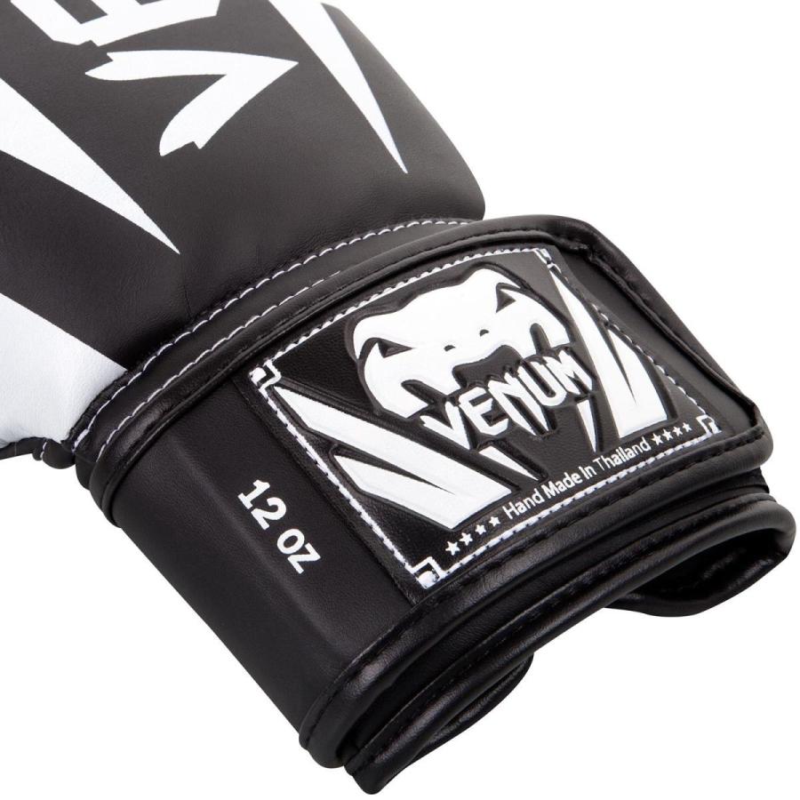 Venum Elite ボクシンググローブ - ブラック 12oz Venum Elite Boxing Gloves - Black - Venum