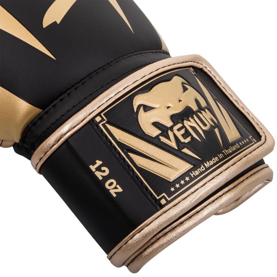 VENUM ボクシング グローブ ELITE BOXING GLOVES （ブラック×ゴールド） //スパーリンググローブ ボクシング キックボクシング フィットネス 送料無料｜m-world｜03