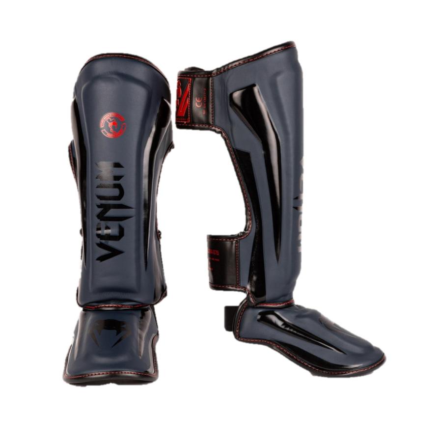 キックレガース　プロテクター　キックボクシング　ムエタイ　格闘技　Sサイズ VENUM レッグガード ELITE SHIN GUARDS （ネイビーブルー×ブラック