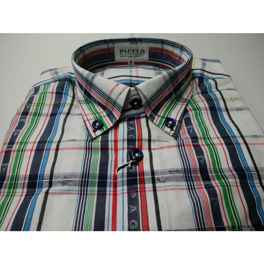 PAGELO多色チェック柄シャツ ANGELO（アンジェロ） シャツ 60％OFF アンジェロ・パジェロ 春夏物