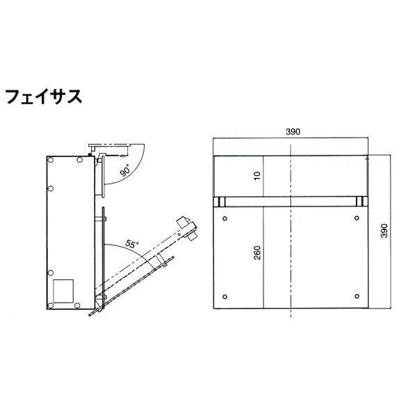 Panasonic（パナソニック） 郵便ポスト フェイサス アルミ塗装 鋳鉄 