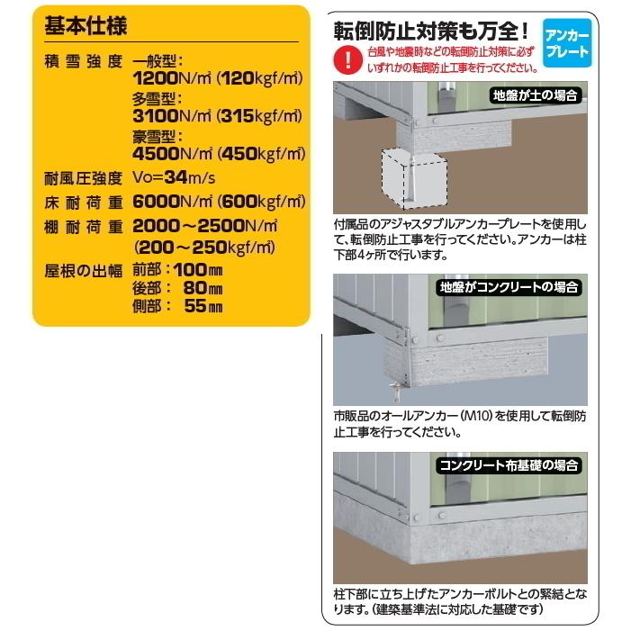 イナバ物置　FORTA　FS-2222H　ハイルーフ　一般型　(大型商品にて発送不可のため、近畿圏のみの販売商品です。）｜m1shop｜07