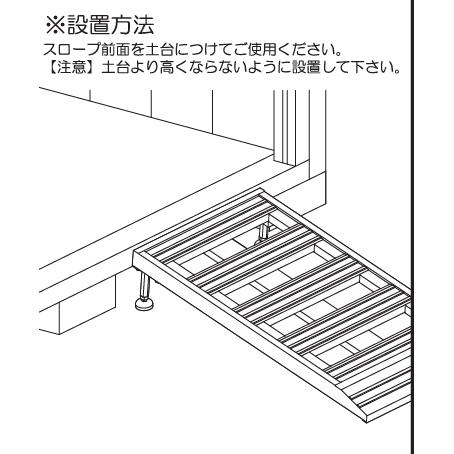 イナバ物置 バイク保管庫 床付タイプ用 バイク用軽量アルミスロープ