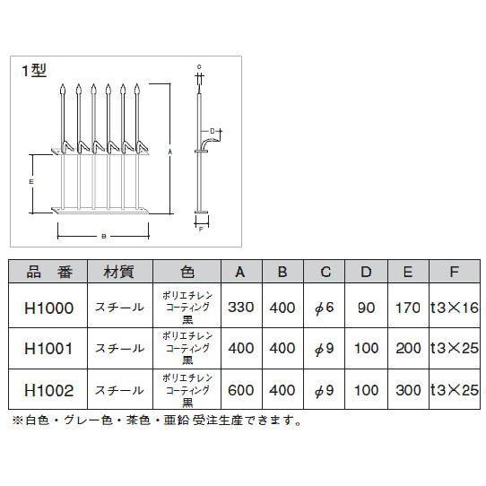 忍び返し1型　No.H1002　10本組み_1
