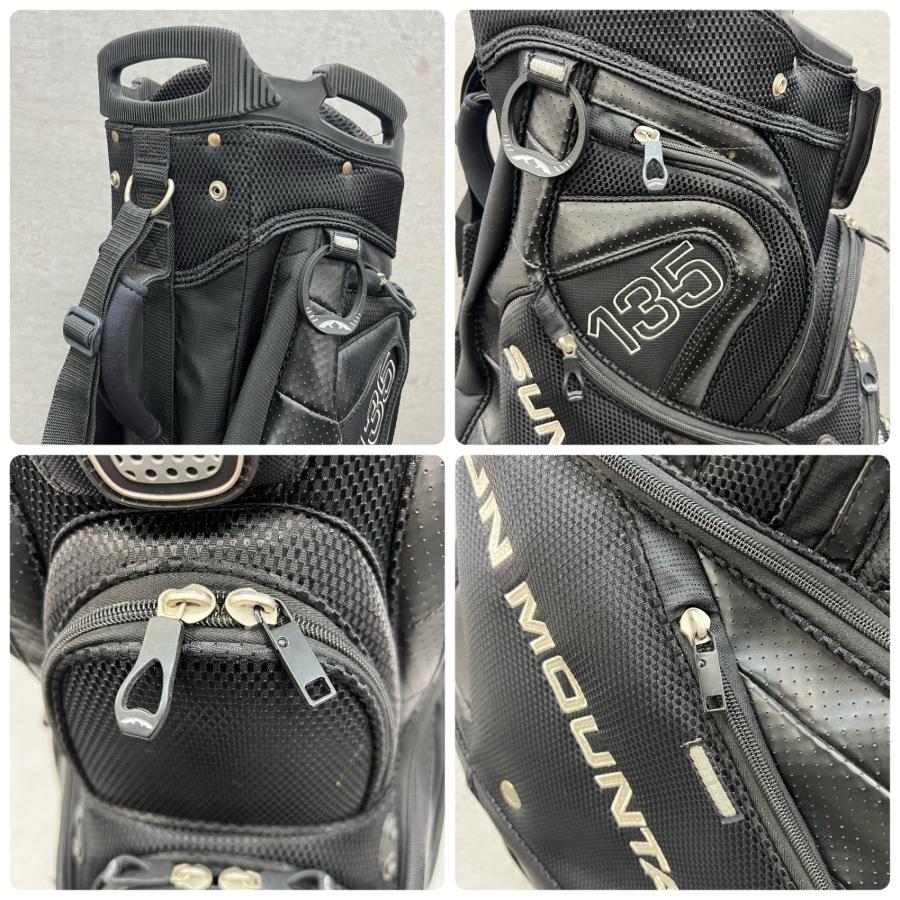 サンマウンテン ゴルフ用 キャディバッグ カート式 ブラック 黒 約9型