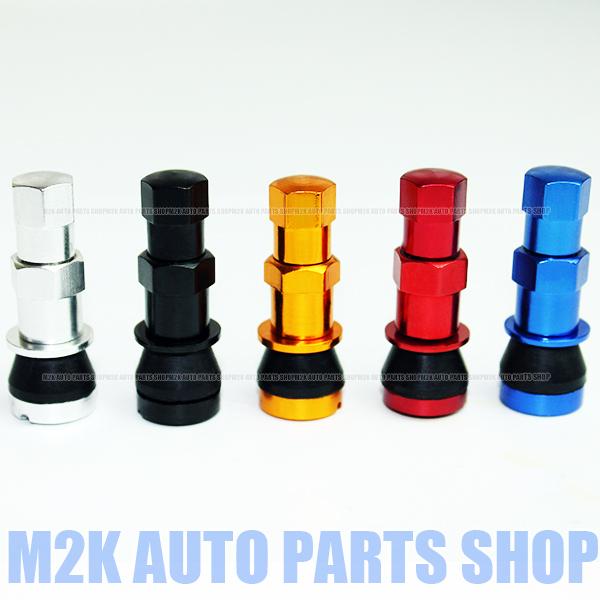 アルミ エアバルブ ヘラフラ スタンス 汎用 キャップ 付 ドリフト サーキット ジムカーナ 軽量 峠 青 クランプインエアバルブ 4個 ブルー | ブランド登録なし | 02