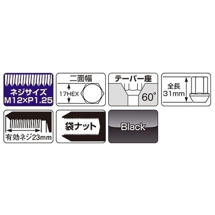 KYO-EI ホイールナット キョーエイ F103B-17-20P 1.25 17HEX M12 