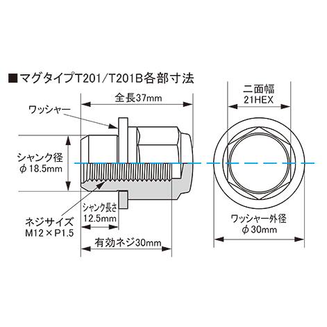 KYO-EI ホイールナット キョーエイ T201-20P M12 P1.5 21HEX 20個 純正 