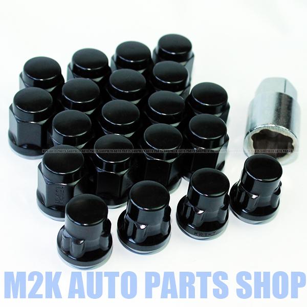 ホイールナット ブラック ロックナット P1.25 19HEX 計 20本 5穴 BRZ