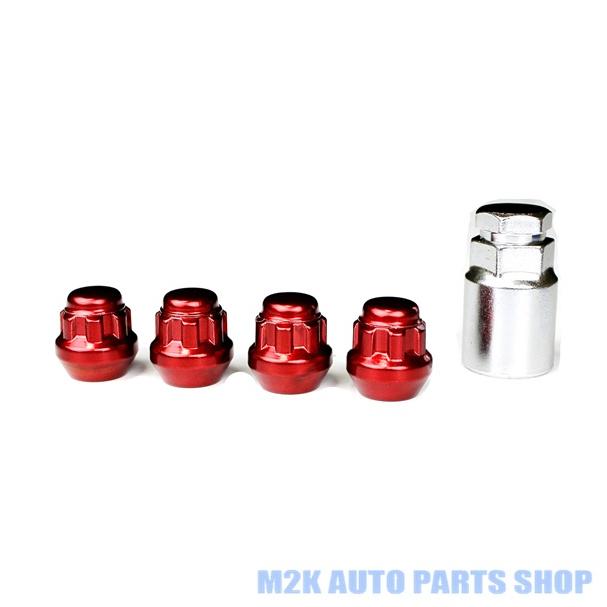 カラー ショートナット ロックナット P1.25 19HEX 21HEX 4個 レッド